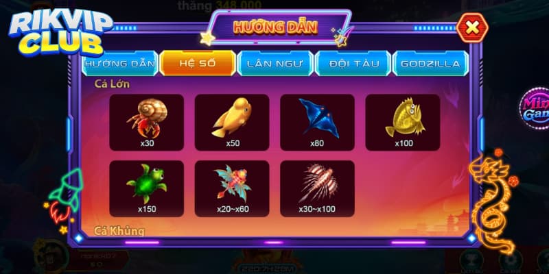 Tips khi gamer tham gia game bắn cá tại Rikvip