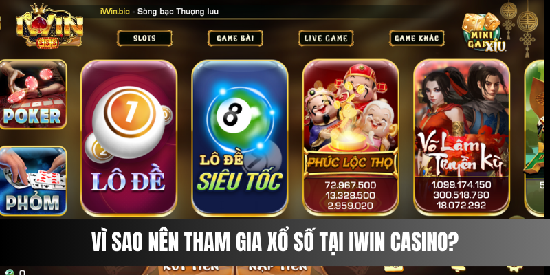 Vì sao nên tham gia xổ số tại IWIN casino?